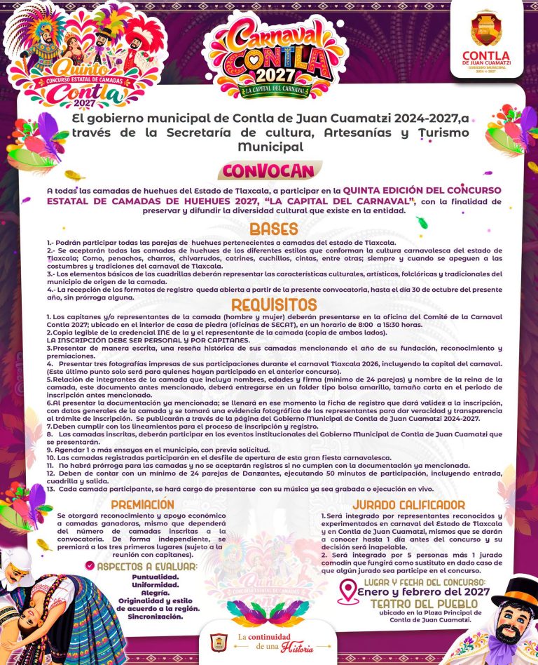 convocatoria carnaval contla 2027