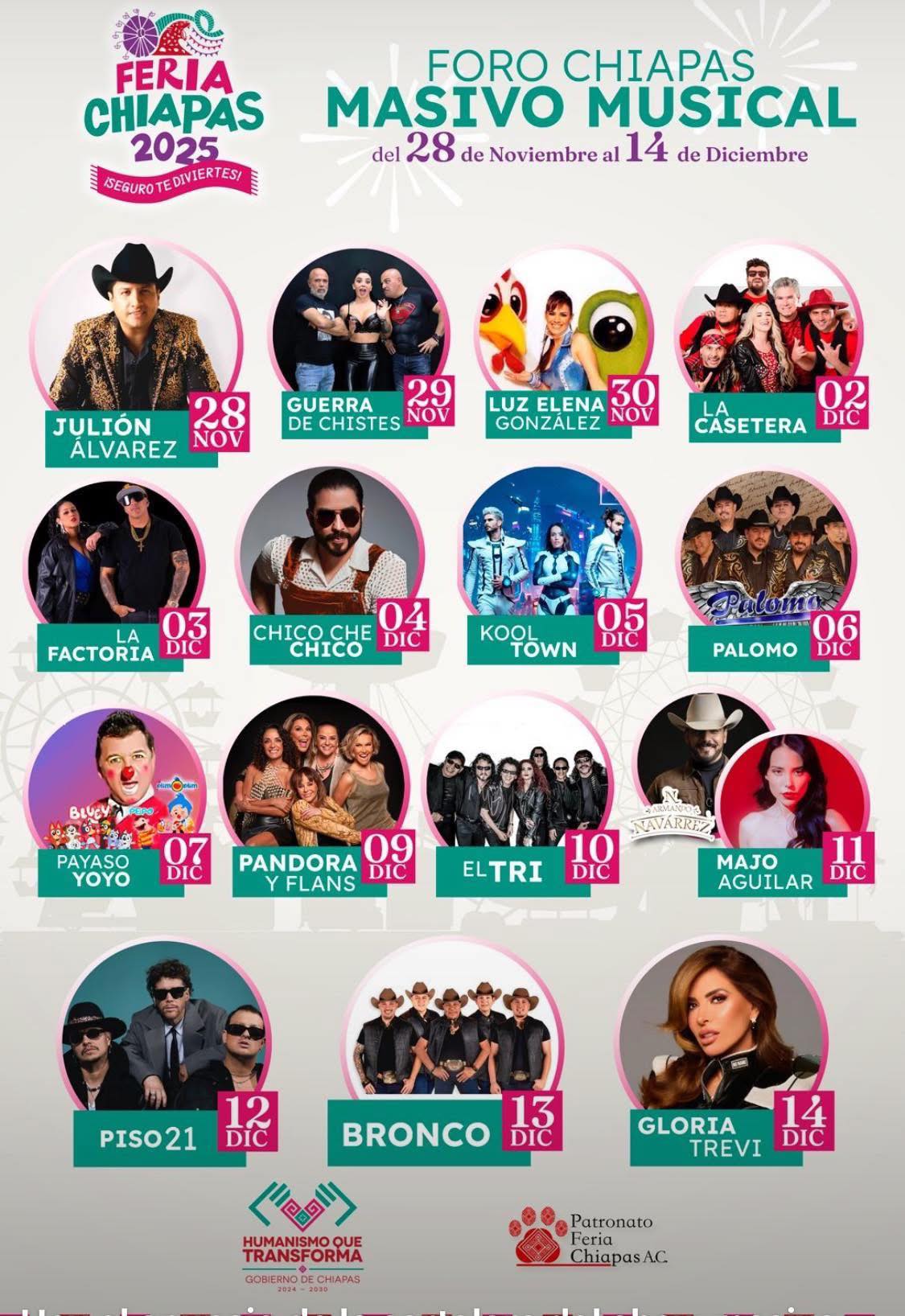 masivo feria chiapas 2025