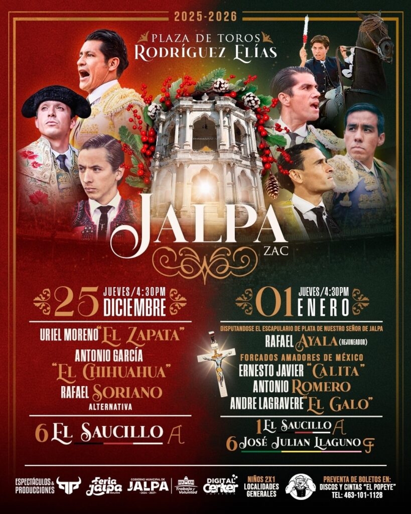 cartel taurino feria de jalpa 2025