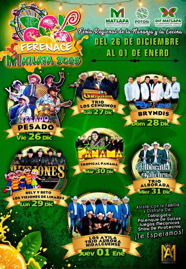 cartelera feria de la naranja matlapa 2025