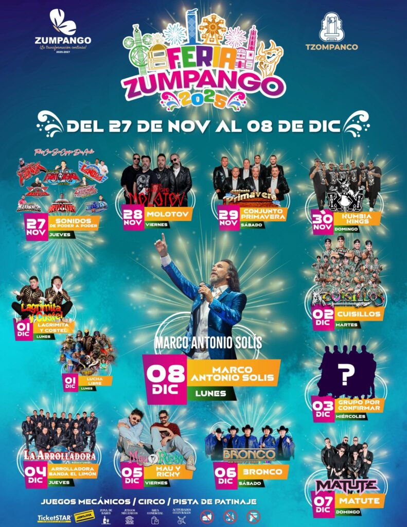 cartelera feria zumpango 2025