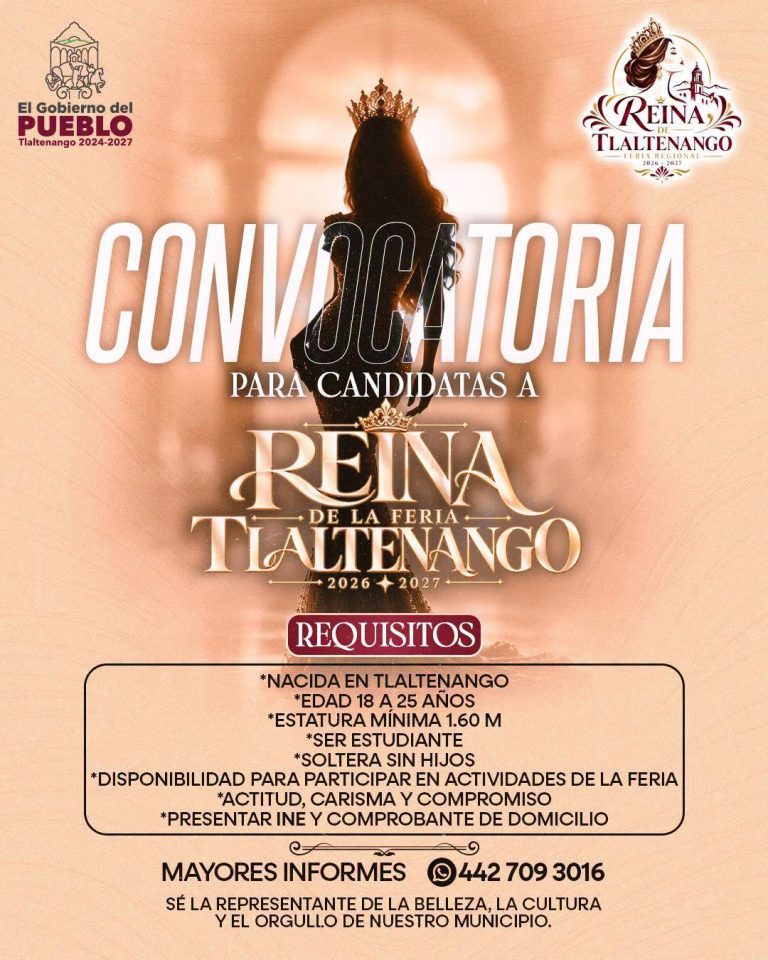 convocatoria reina feria tlaltenango 2026 2027