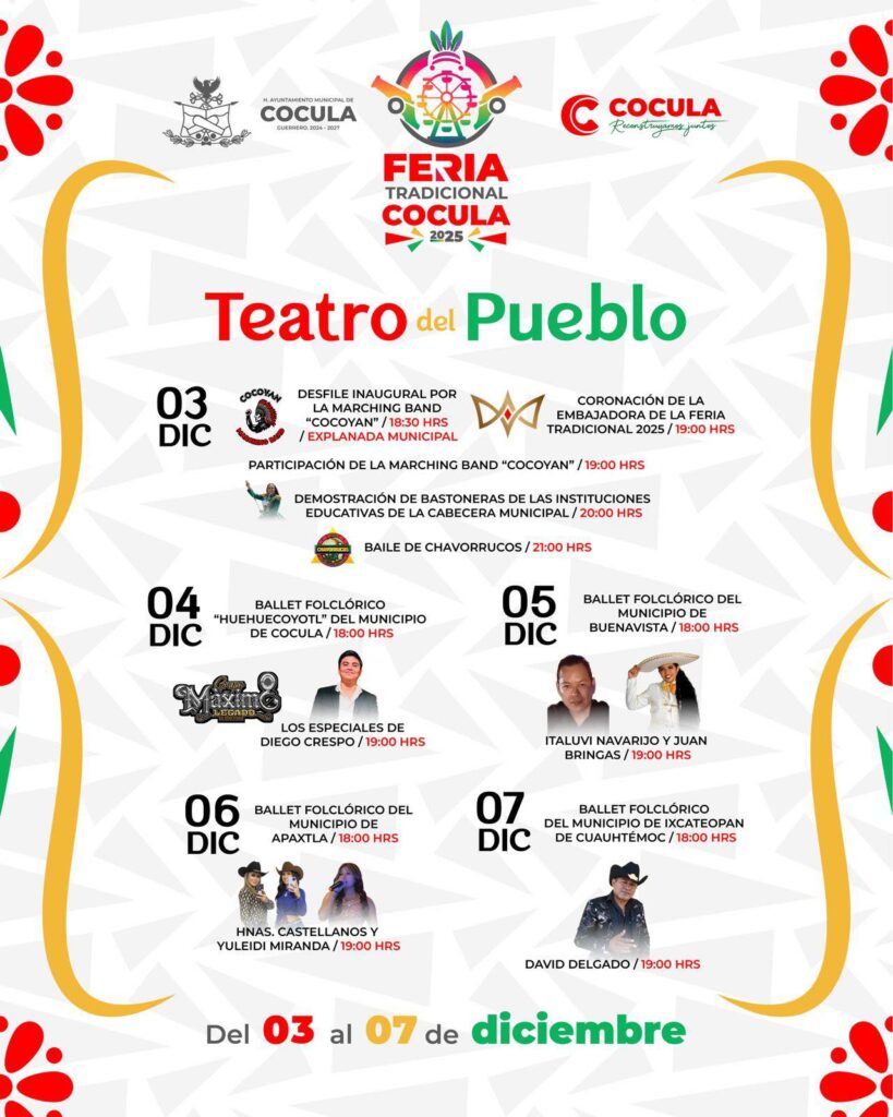 teatro del pueblo feria cocula guerrero 2025