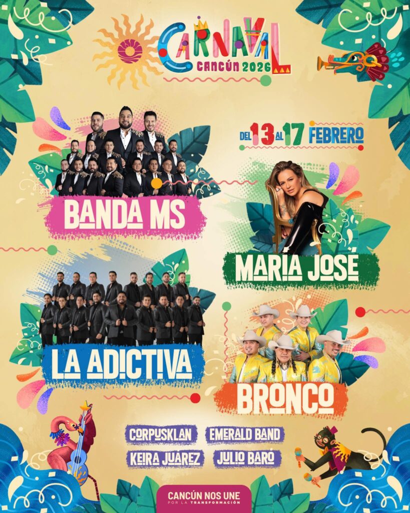 cartelera carnaval cancún 2026