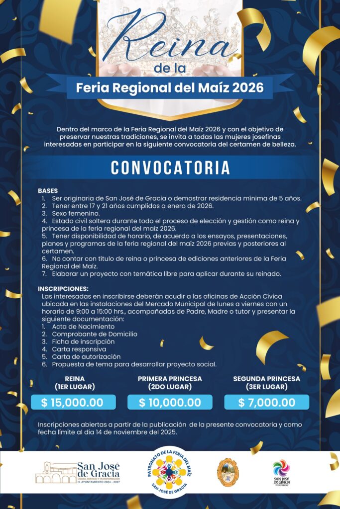 convocatoria reina san josé de gracia 2026