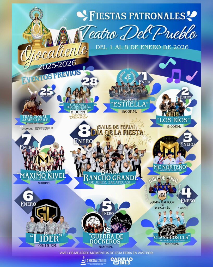 fiestas patronales ojocaliente calvillo 2026