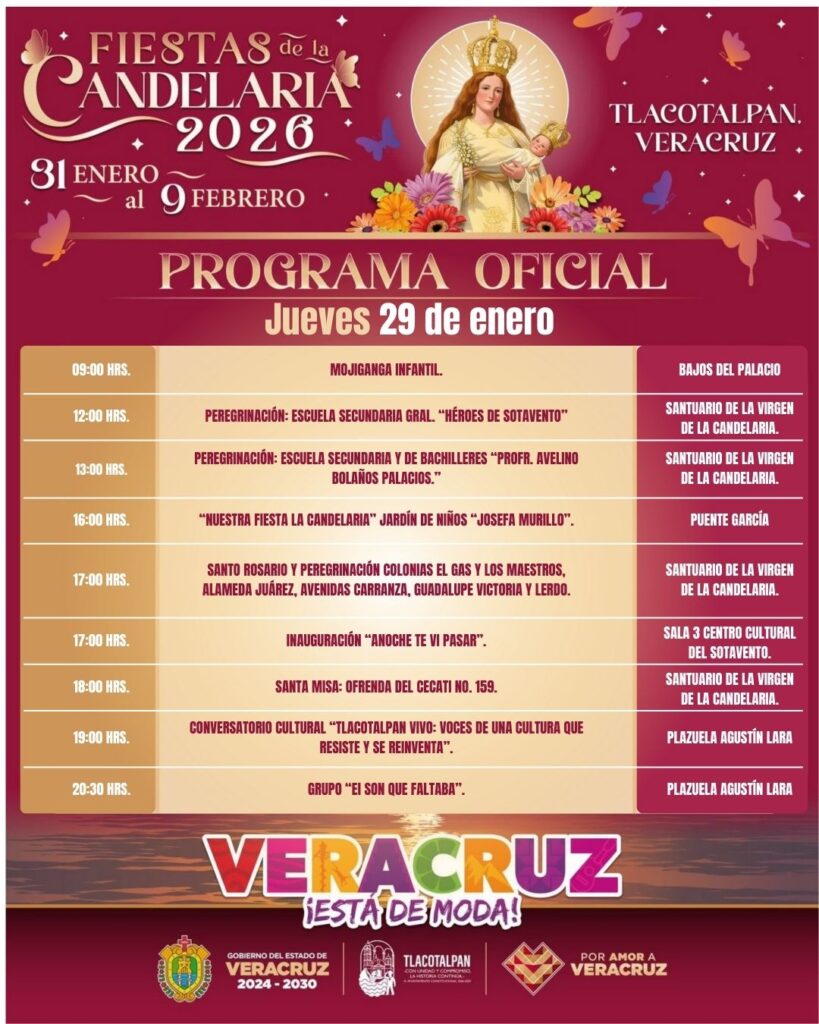 programa completo fiestas de la canderlaria tlacotalpan 2026