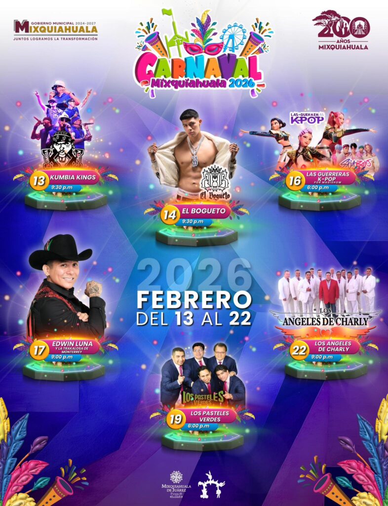 artistas carnaval mixquiahuala 2026