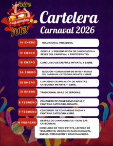 cartelera carnaval emiliano zapata tabasco 2026
