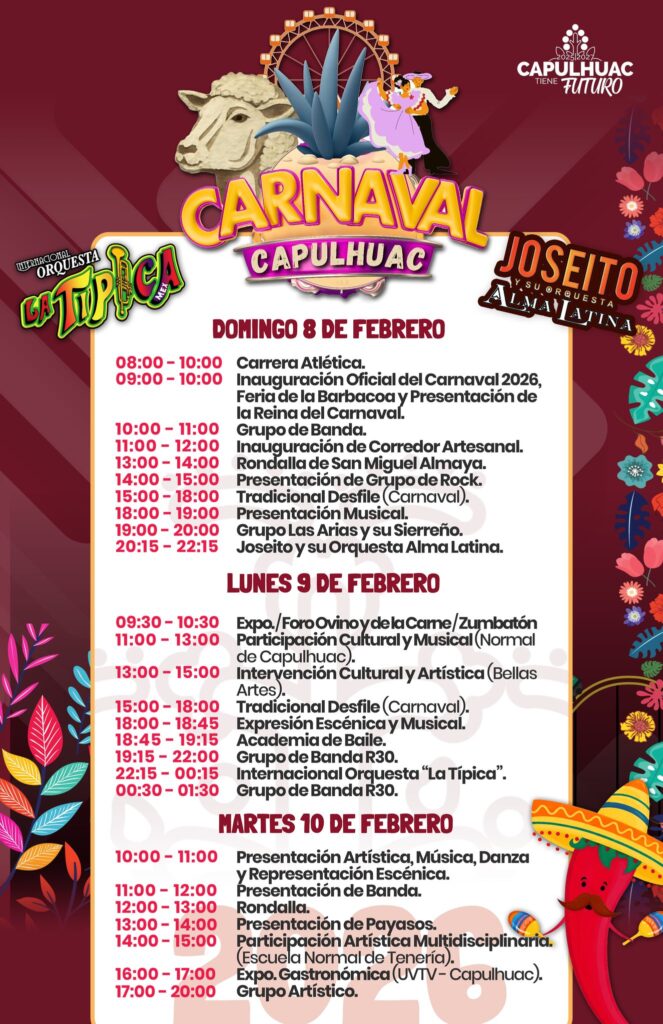 programa carnaval capulhuac 2026