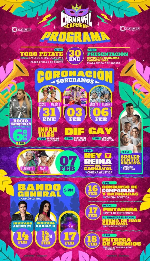 programa carnaval carmen 2026