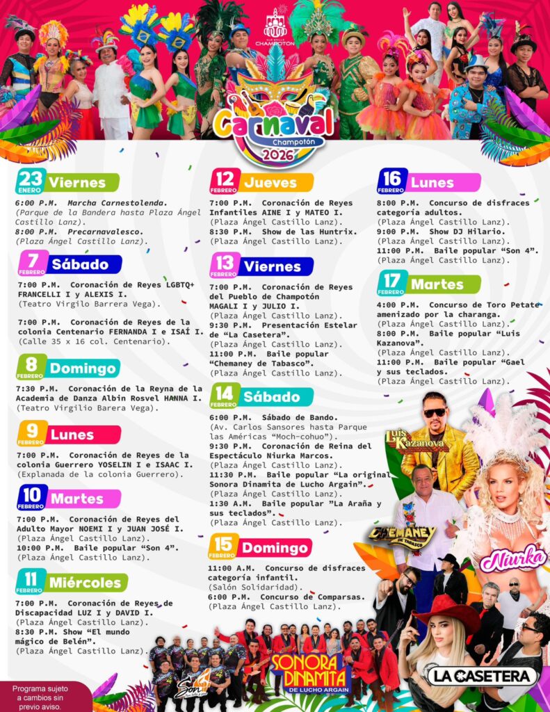 carnaval champotón 2026