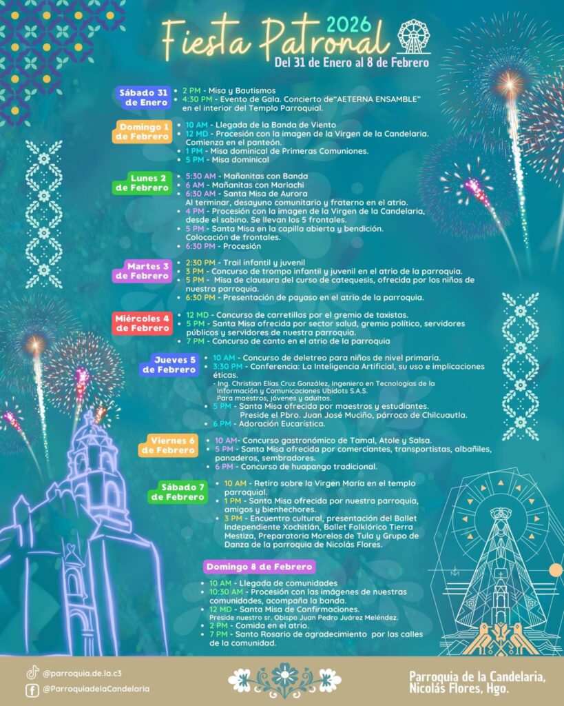 programa feria de la candelaria nicolás flores 2026
