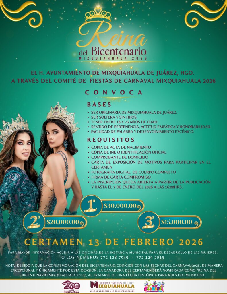 reina carnaval mixquiahuala 2026