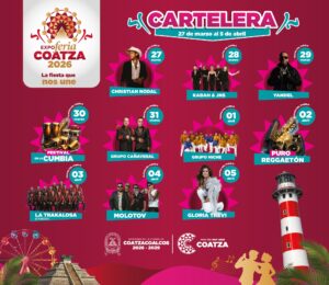 cartelera expo coatza 2026