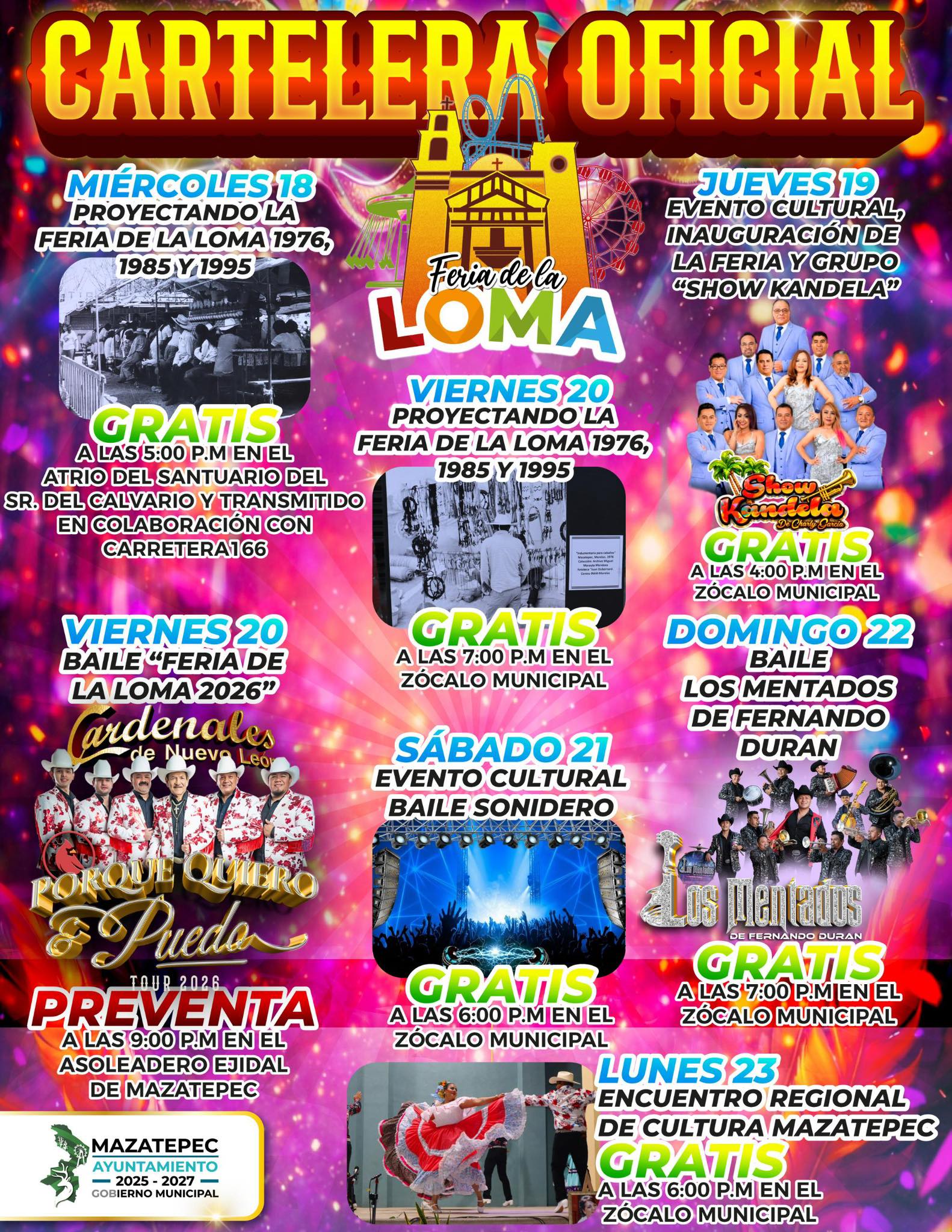 cartelera feria de la loma mazatepec 2026