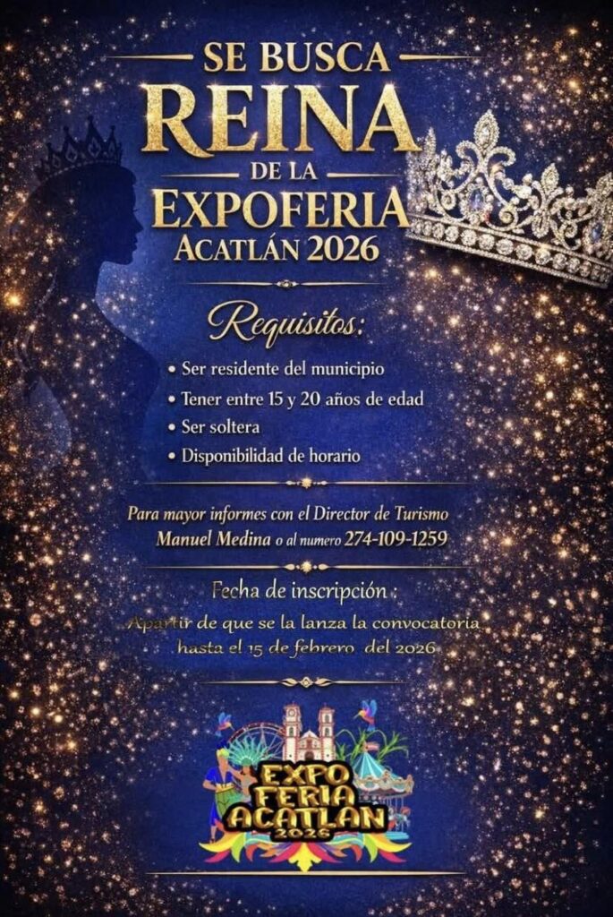 convocatoria reina feria acatlán de pérez 2026
