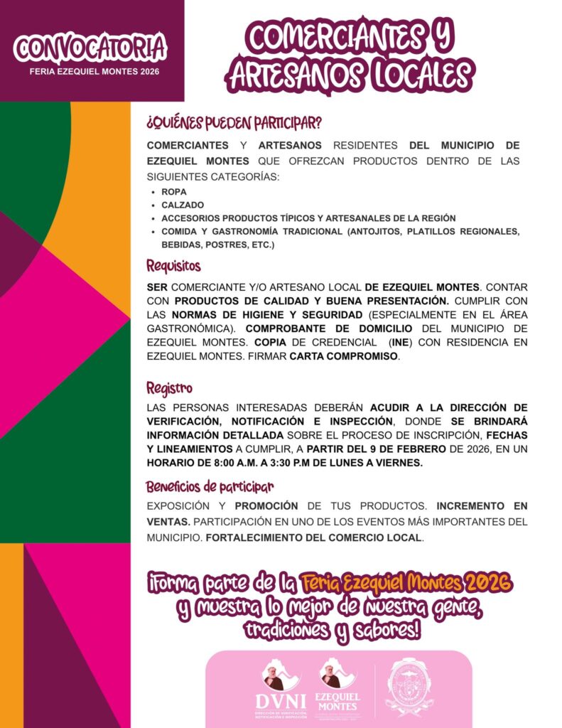convocatoria comerciantes feria ezequiel montes 2026