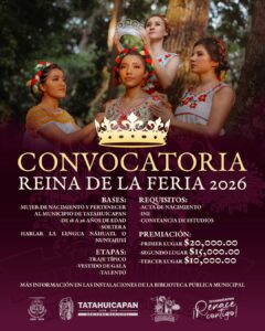 convocatoria reina feria tatahuicapan 2026