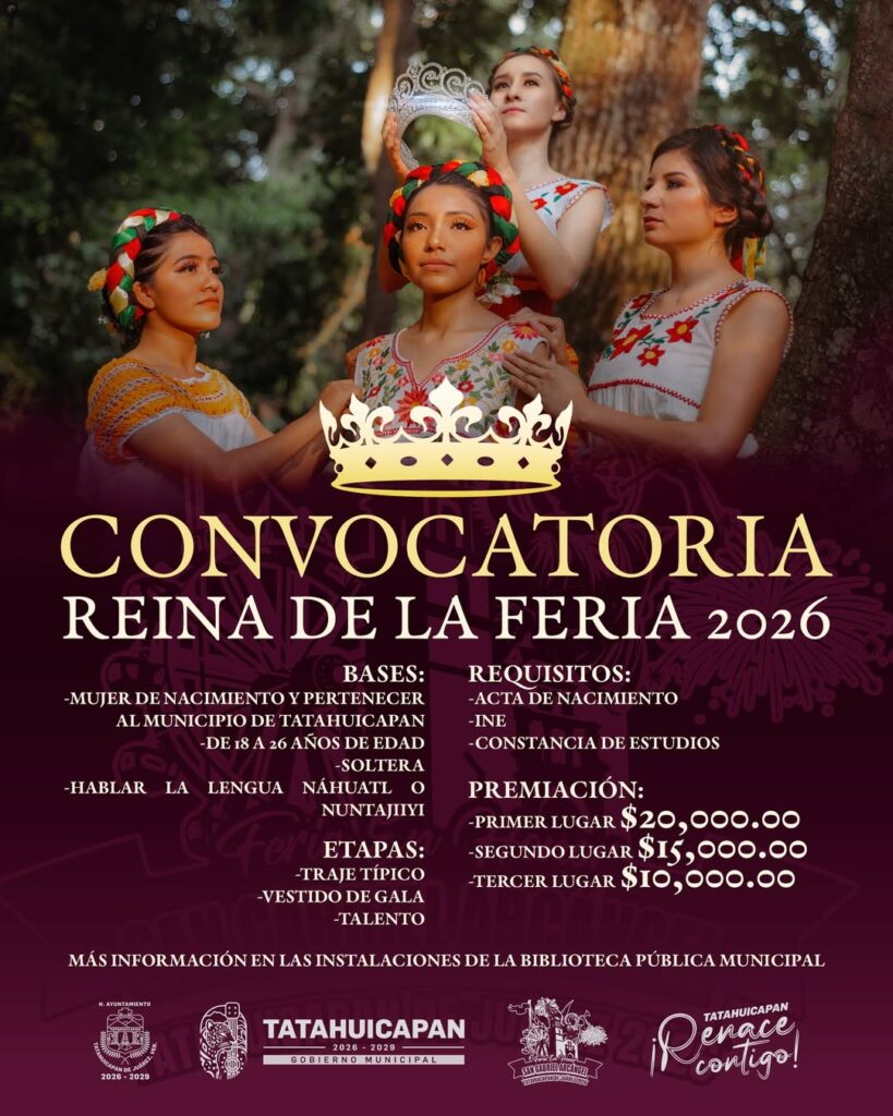 convocatoria reina feria tatahuicapan 2026
