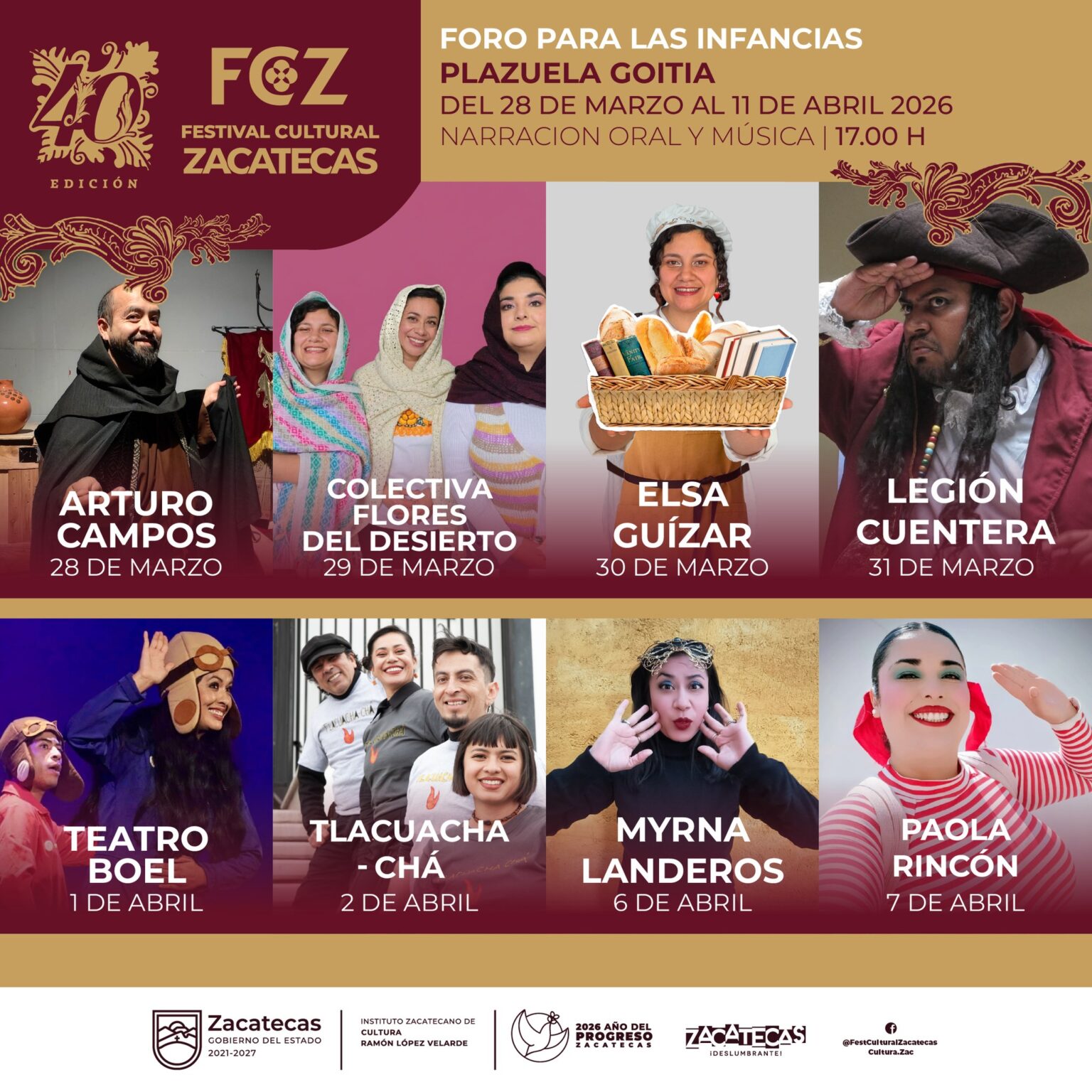 PROGRAMA Festival Cultural Zacatecas 2026 - Ferias en México