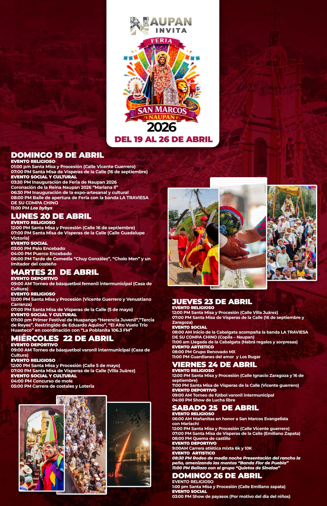 programa feria san marcos naupan 2026