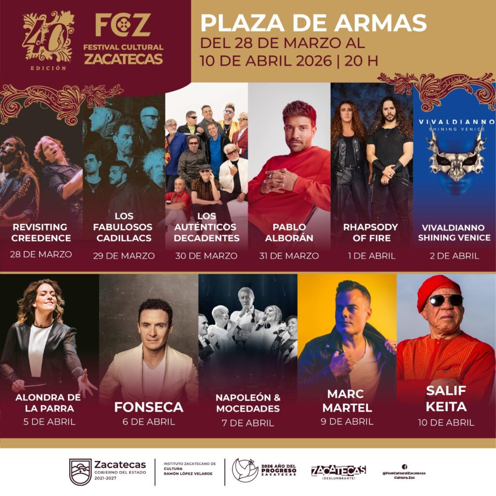 plaza de armas festival zacatecas 2026