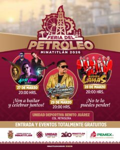 artistas feria del petróleo minatitlán 2026
