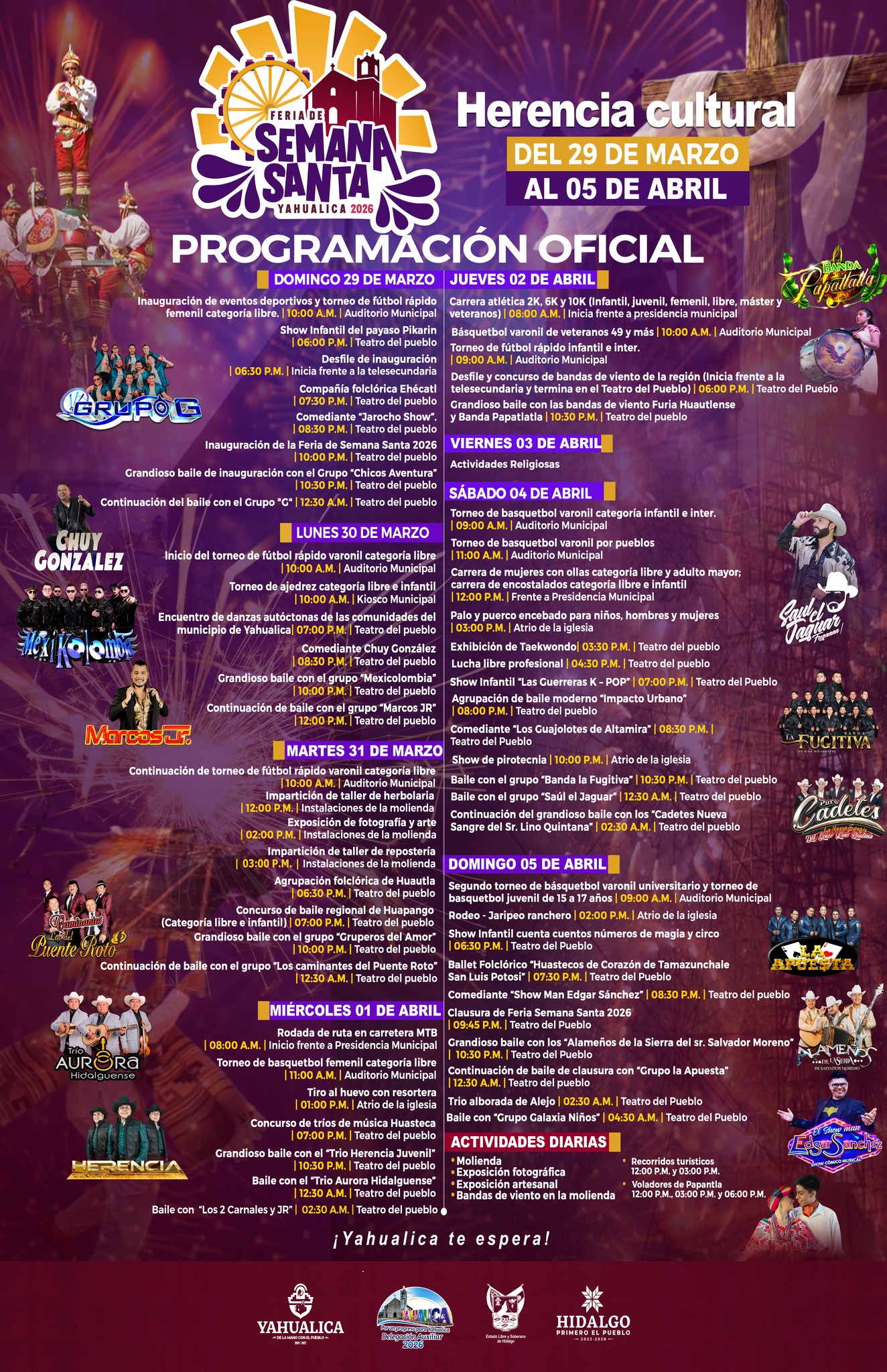 programa feria de semanta santa yahualica 2026