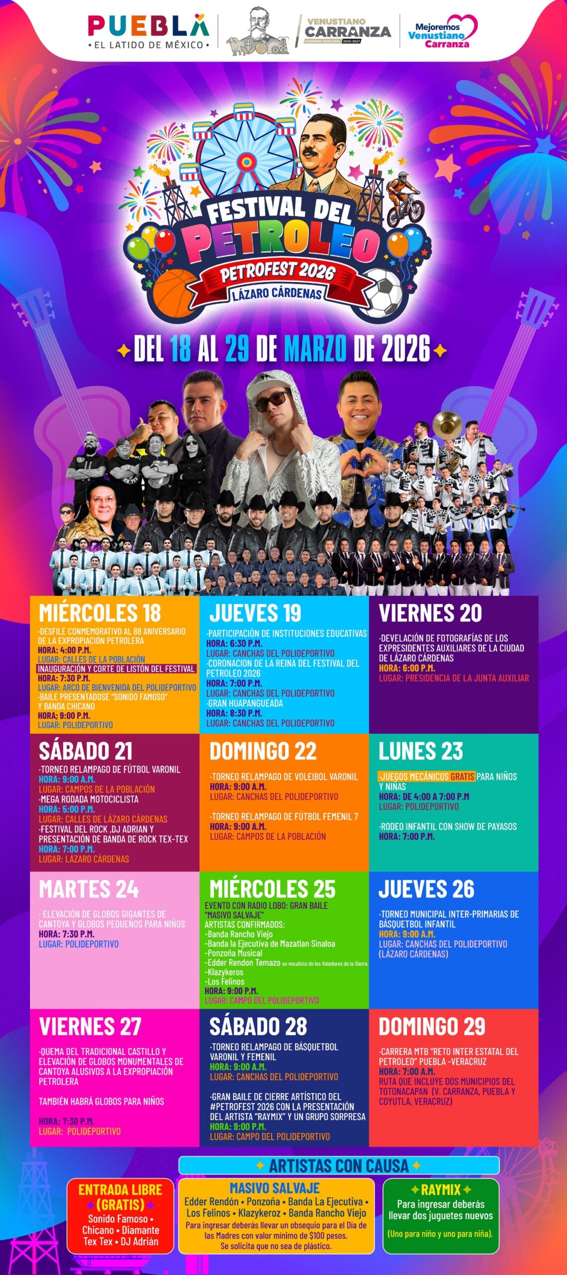 programa festival del petróleo 2026