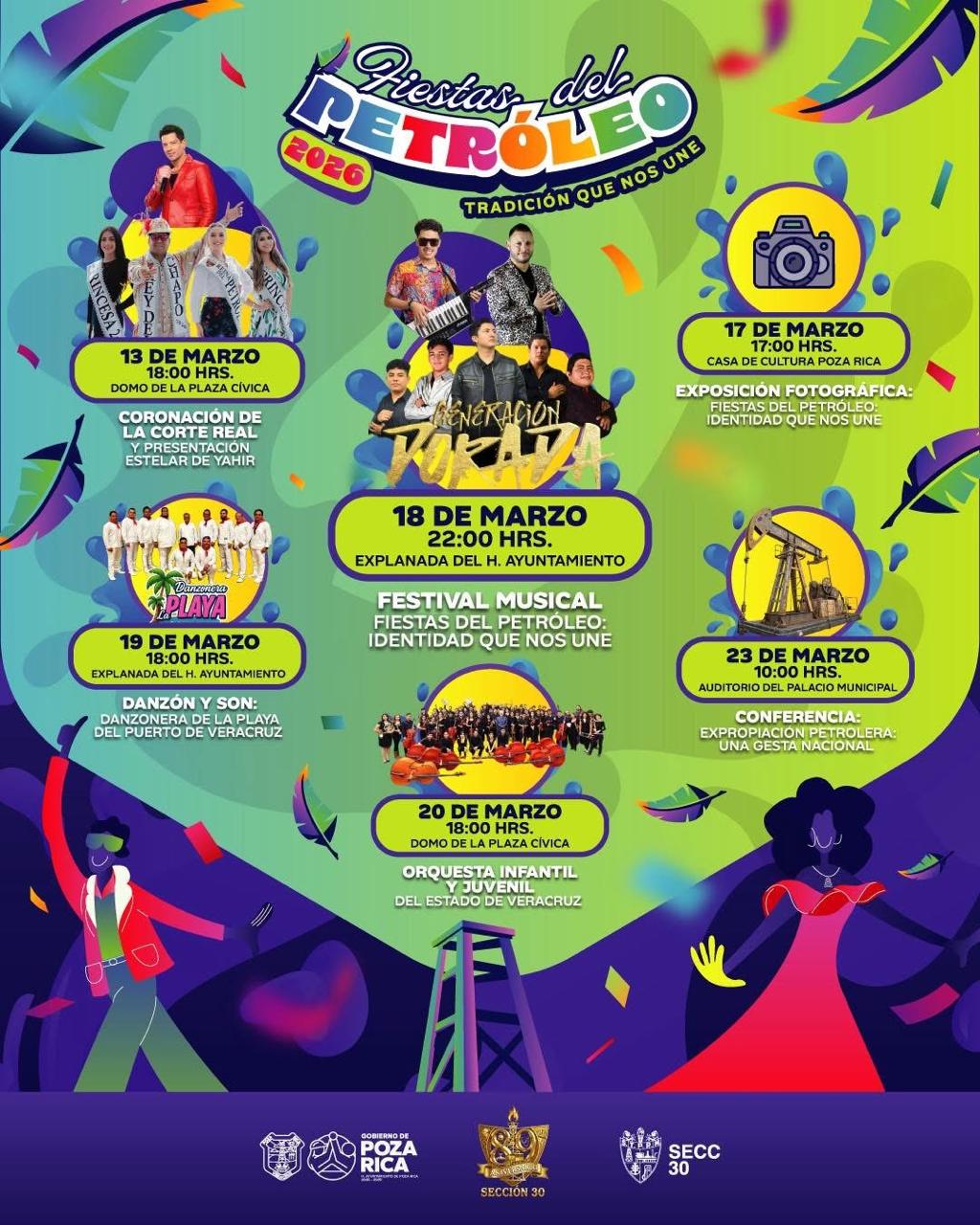 programa fiestas del petróleo poza rica 2026