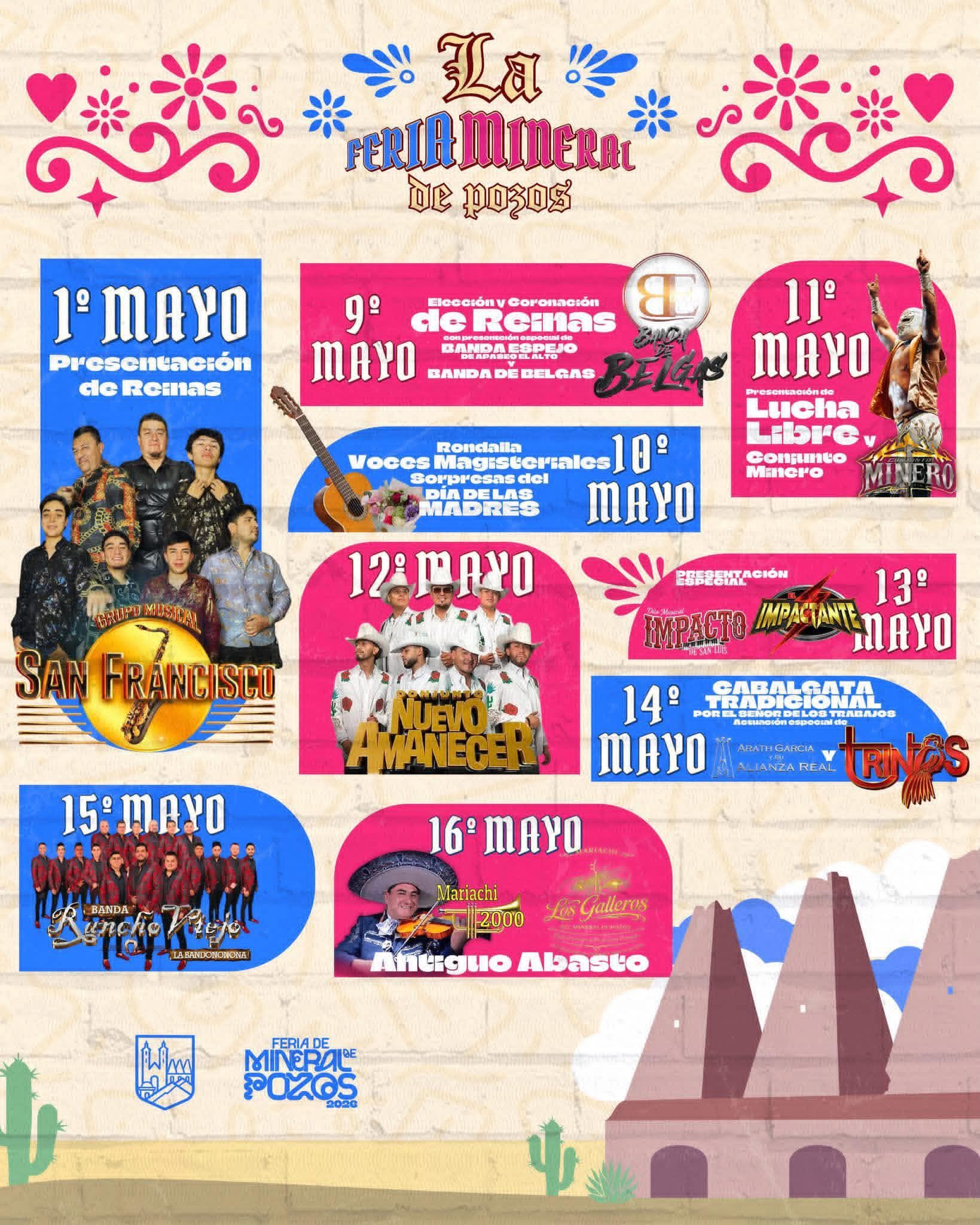 cartelera feria mineral de pozos 2026