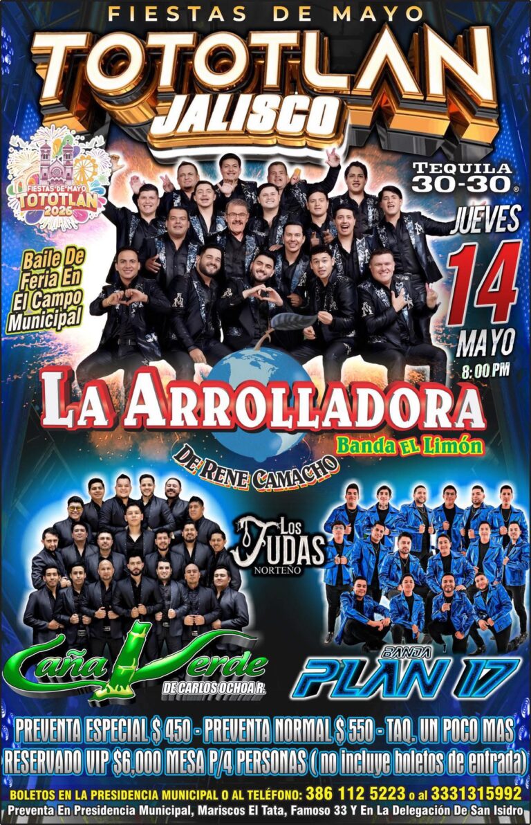 la arrolladora fiestas de mayo tototlán