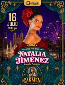 natalia jimenez feria del carmen 2026