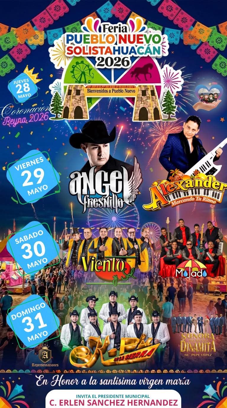 feria pueblo nuevo solistahuacán 2026