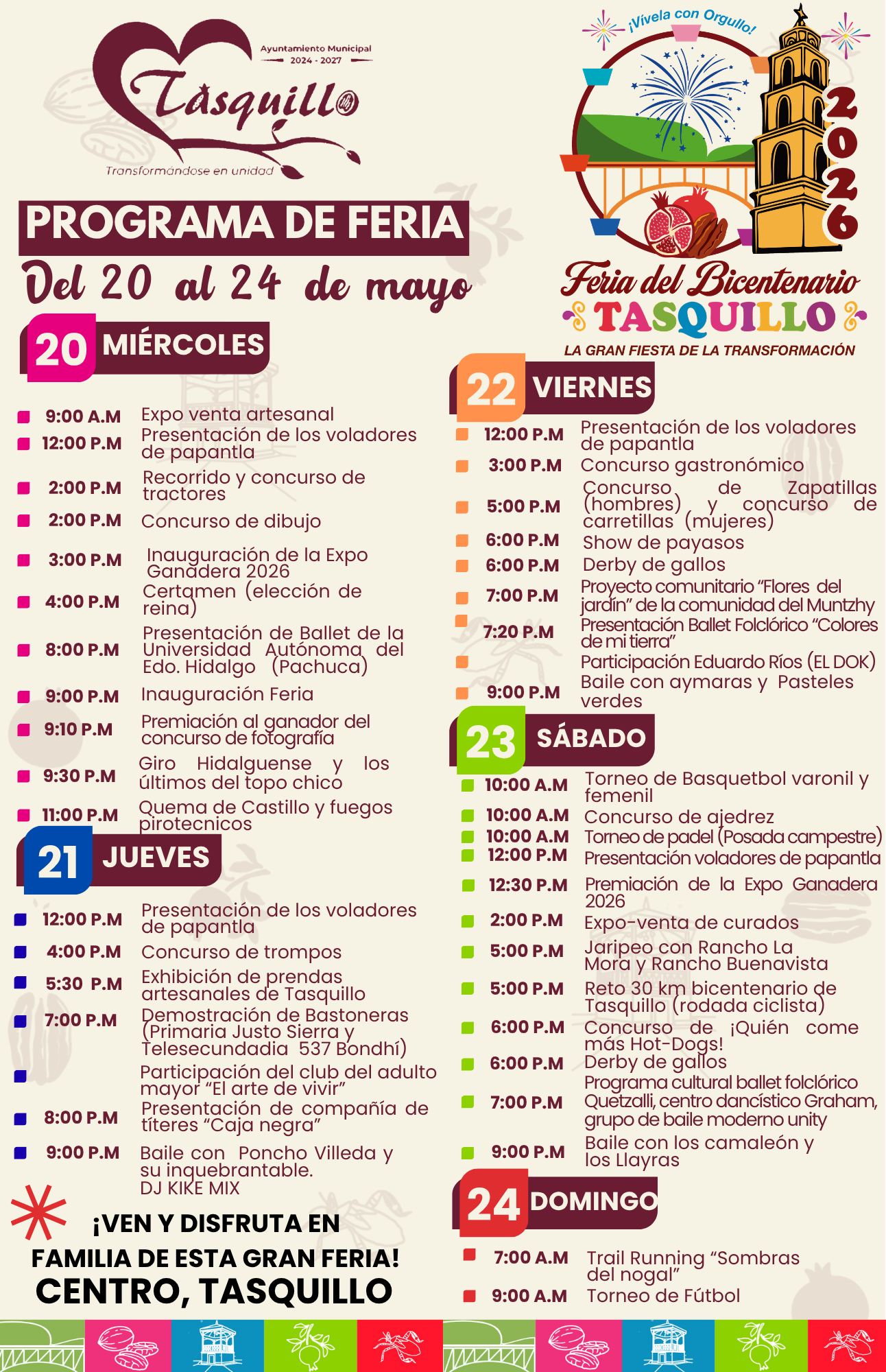 feria tasquillo 2026 programa