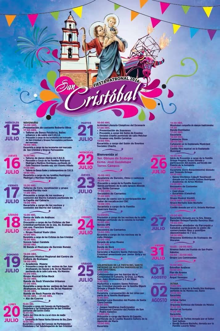 Feria Patronal San Cristóbal Ecatepec 2026