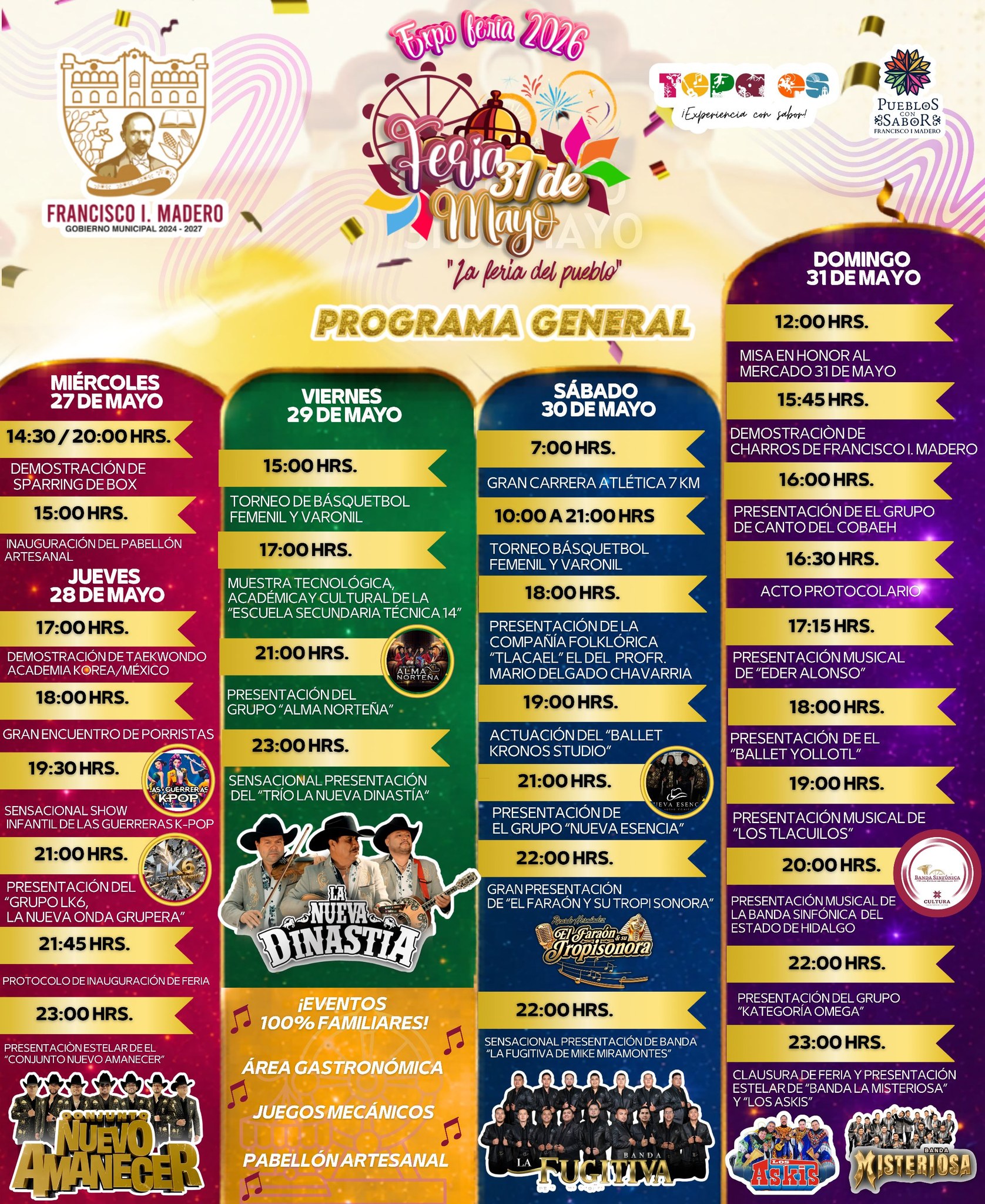 programa completo feria del 31 de mayo