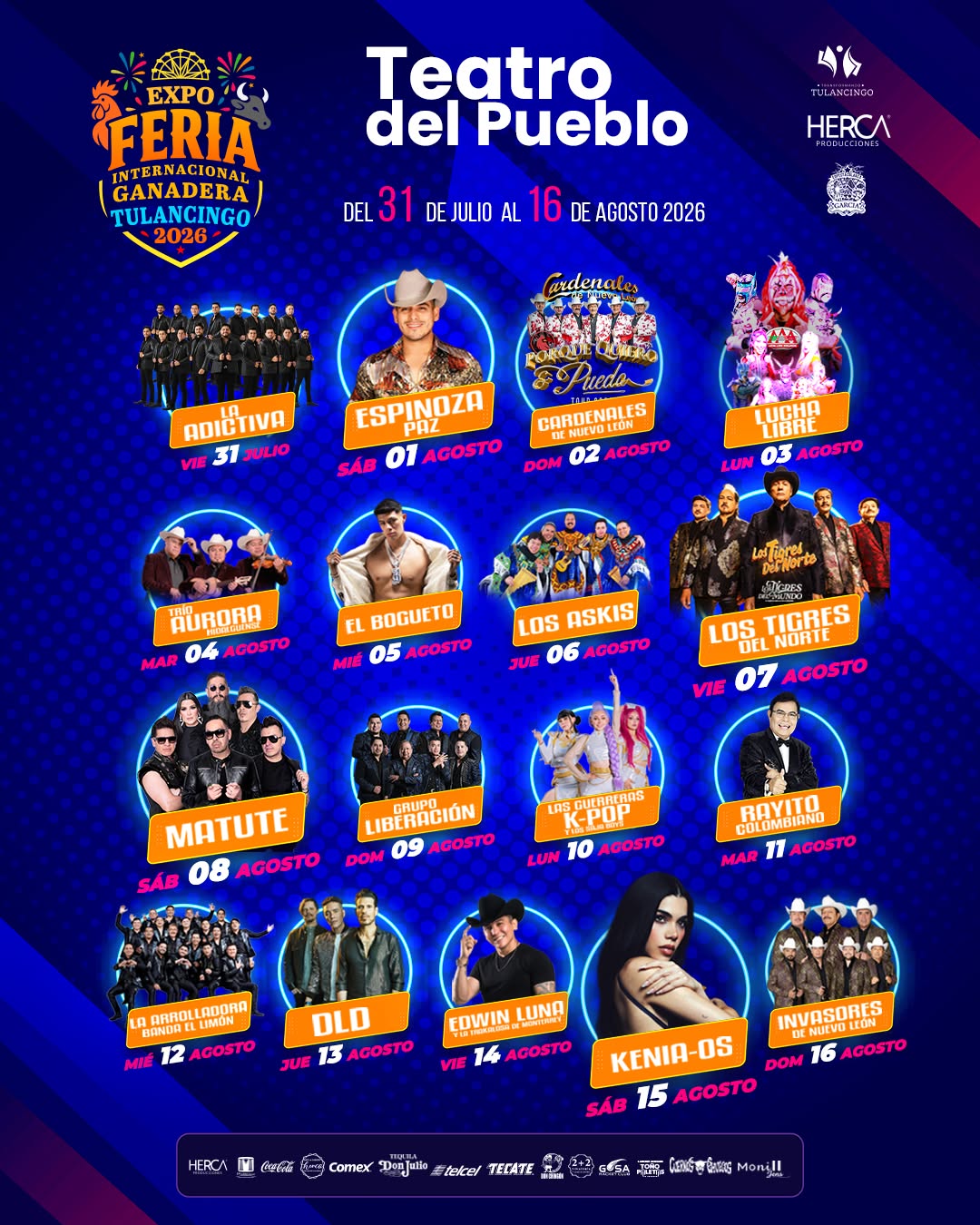 cartelera feria tulancingo 2026