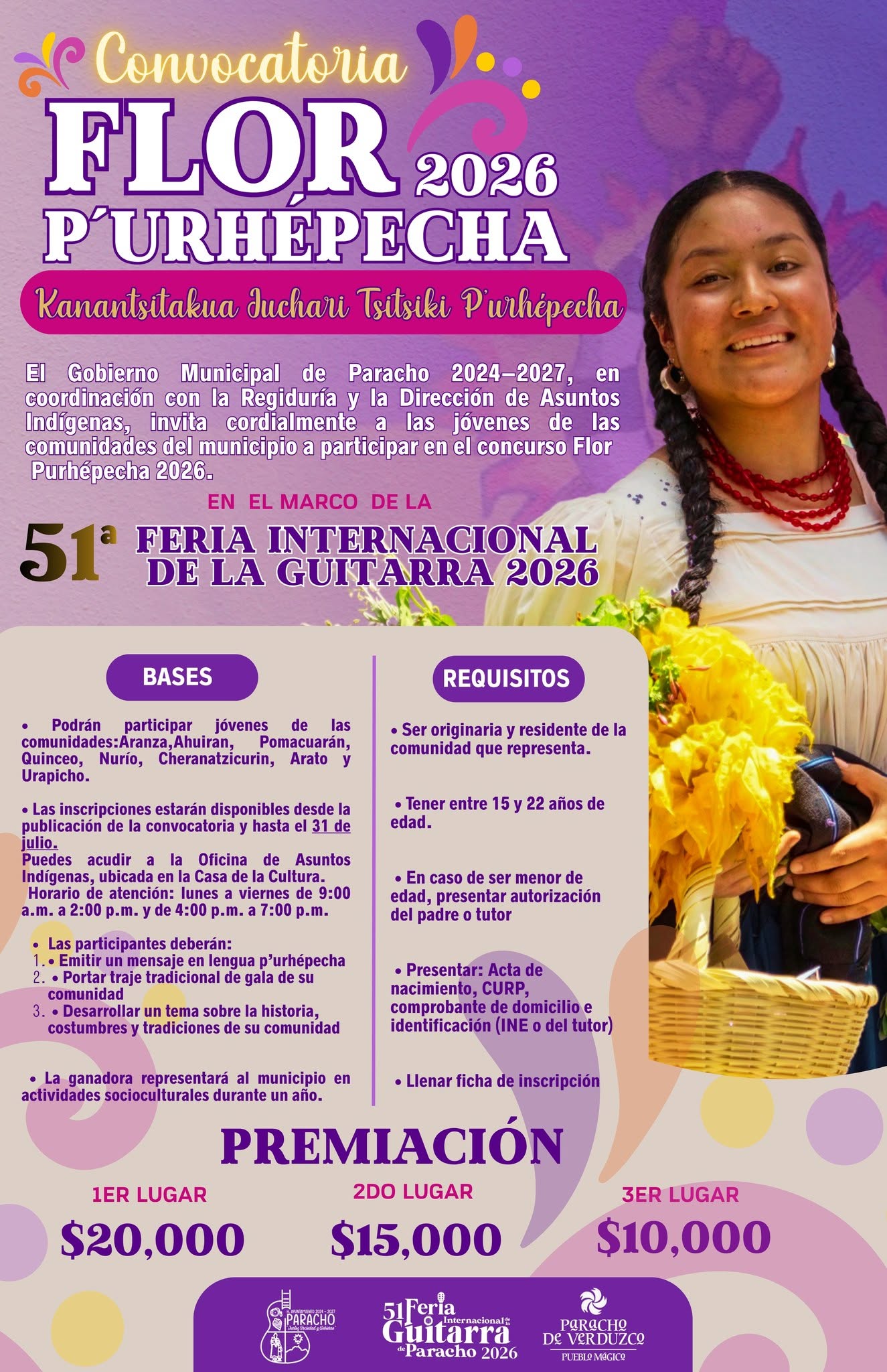 convocatoria flor purhépecha 2026
