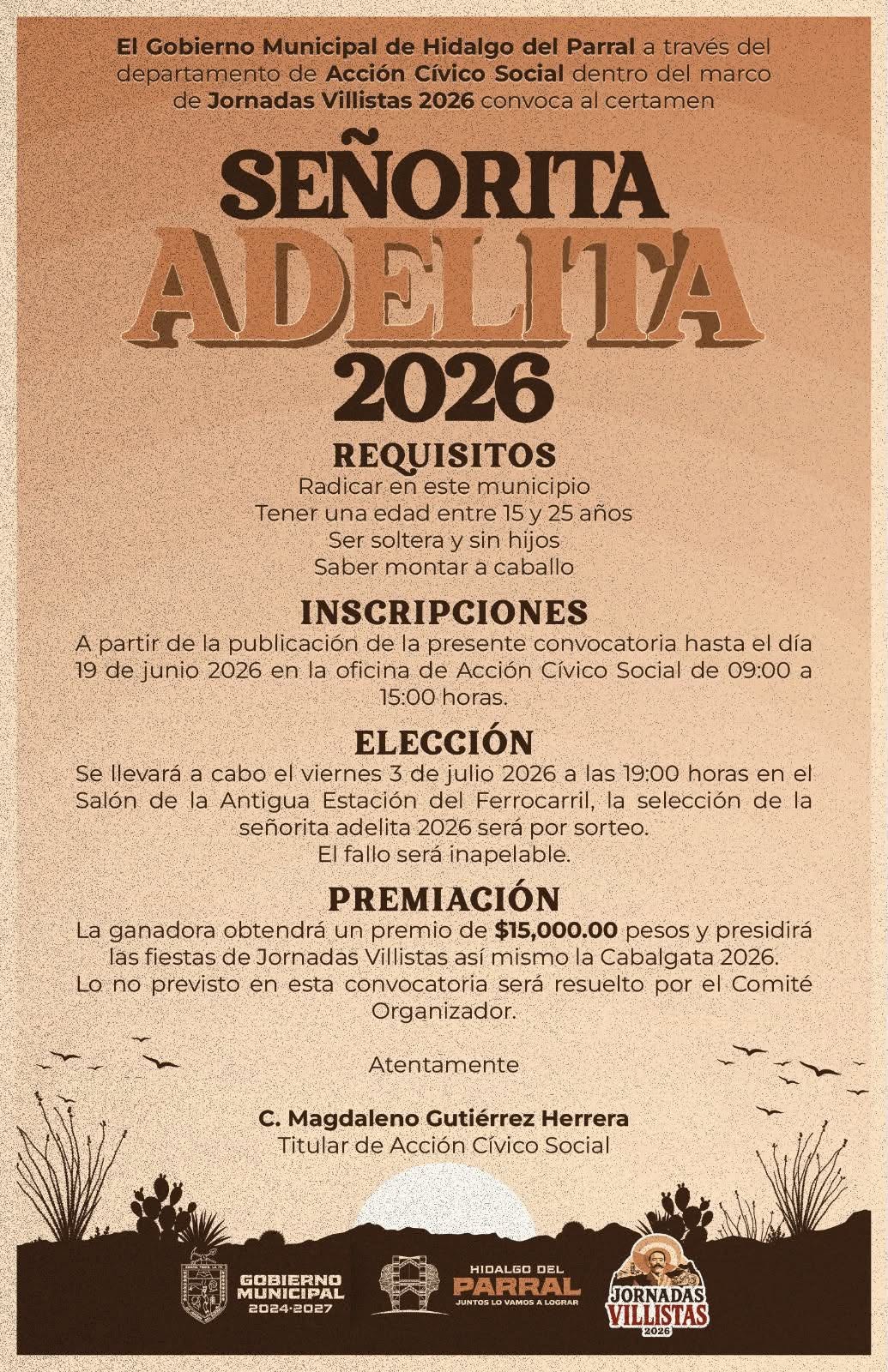 convocatoria señorita adelita 2026