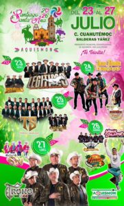 feria santiago y santa ana aquismón 2026