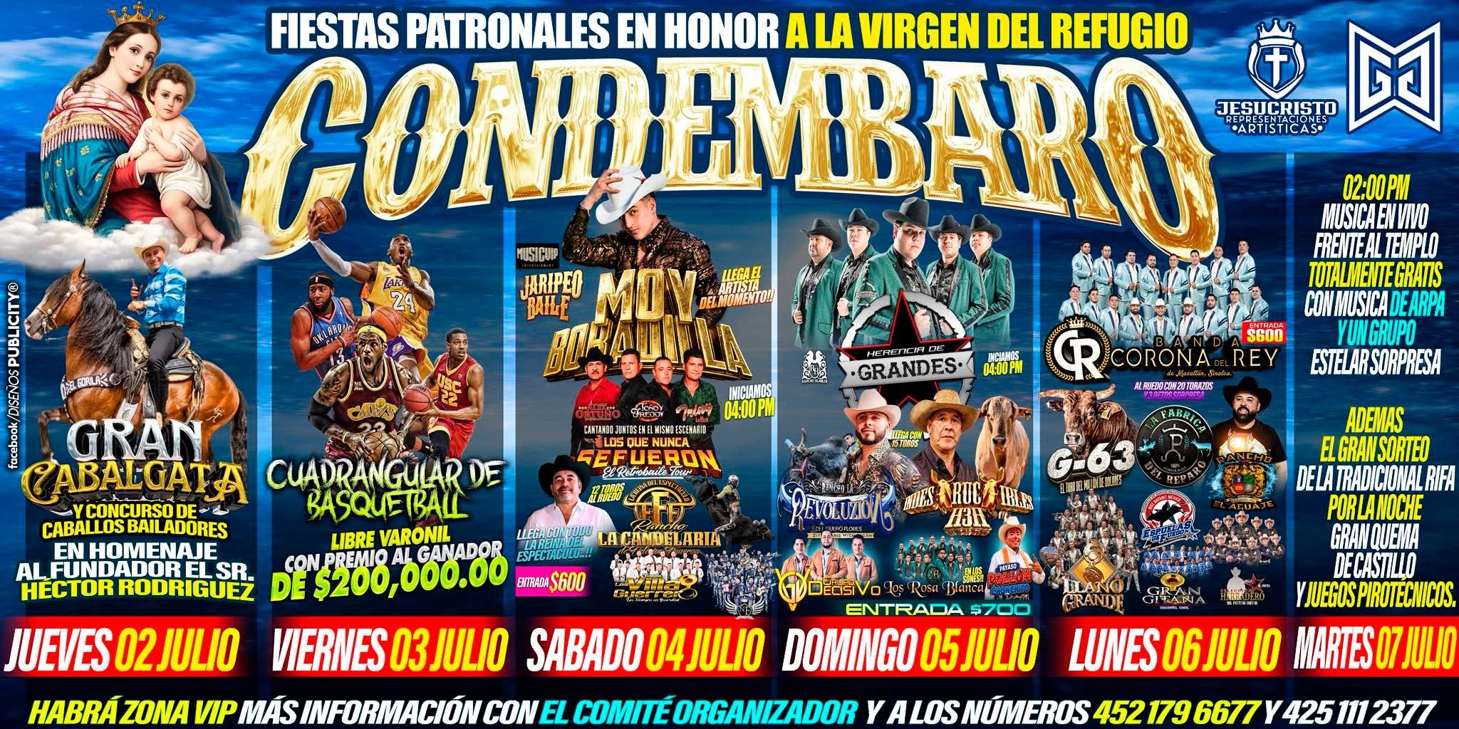 fiestas patronales condémbaro 2026
