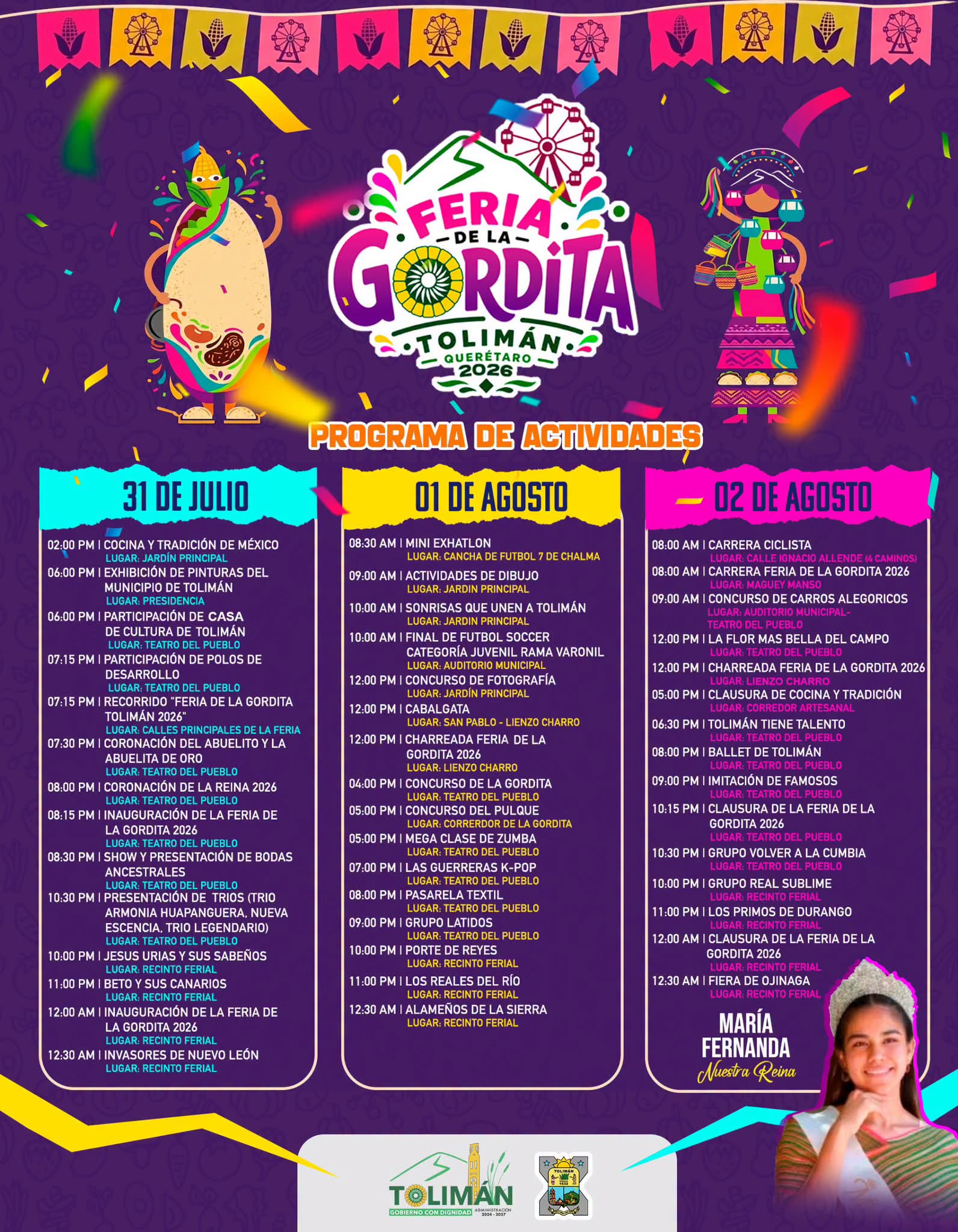 programa completo feria de la gordita tolimán 2026