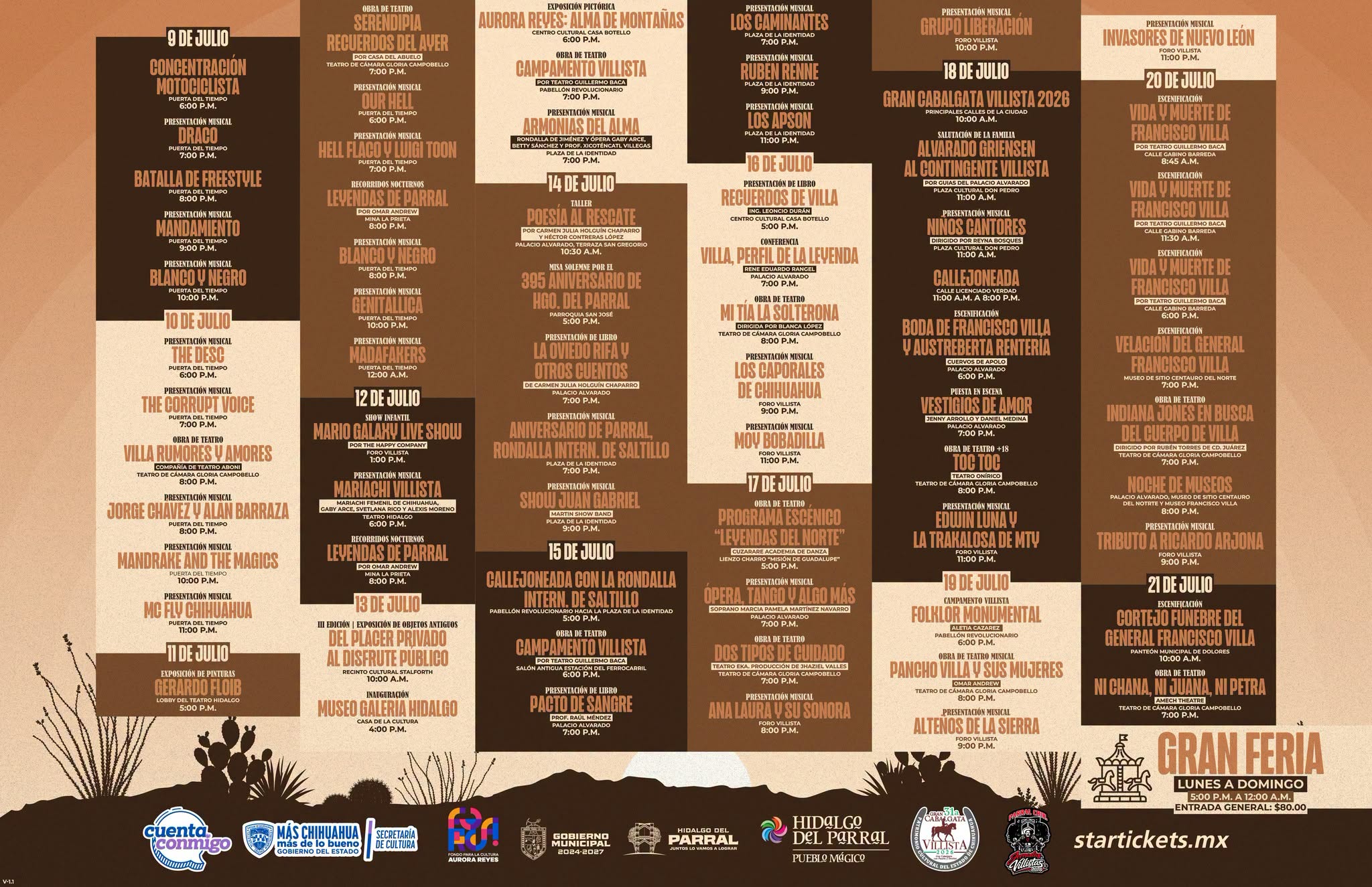 programa completo jornadas villistas 2026