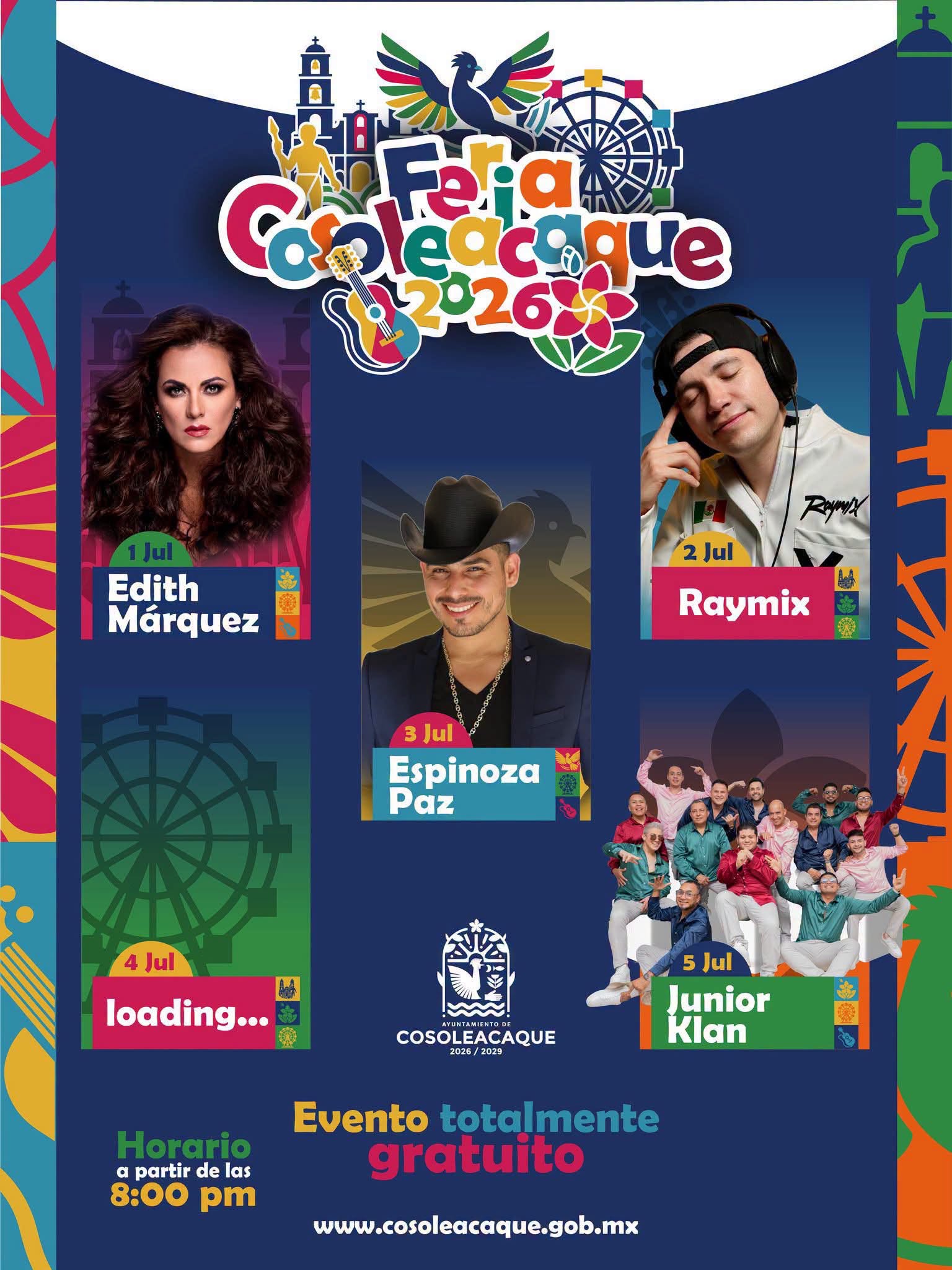 artistas feria cosoleacaque 2026
