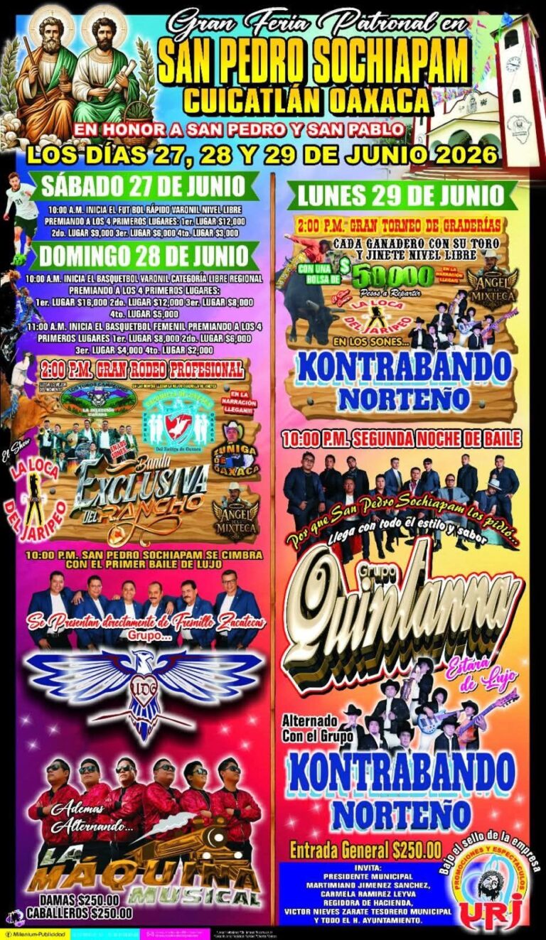 programa feria san pedro sochiapam 2026