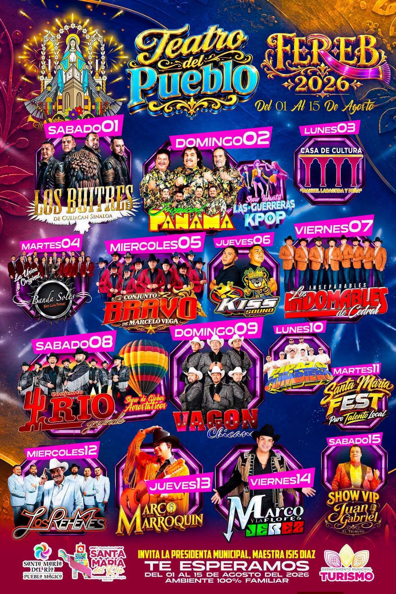 cartelera feria del rebozo 2026