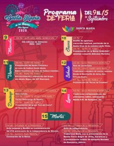 cartelera feria santa maria de los angeles 2026
