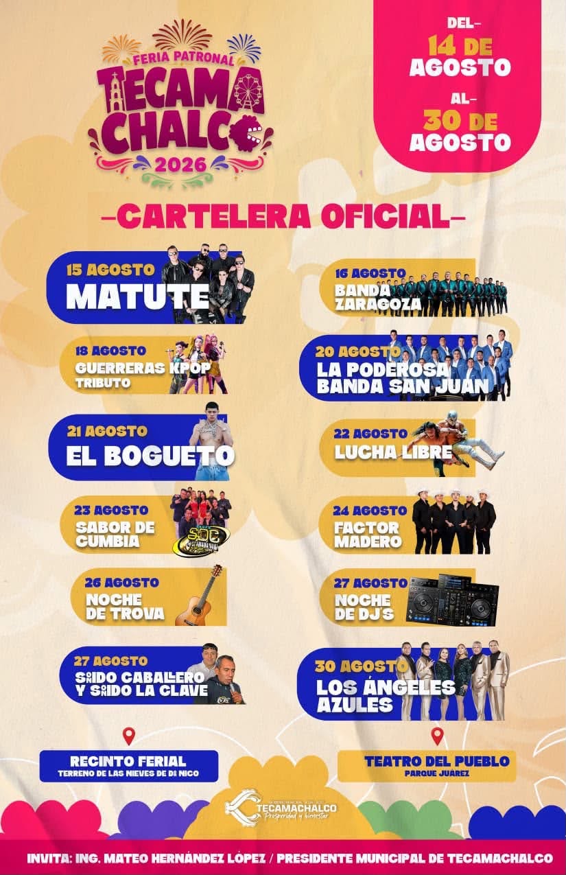 cartelera feria tecamachalco 2026